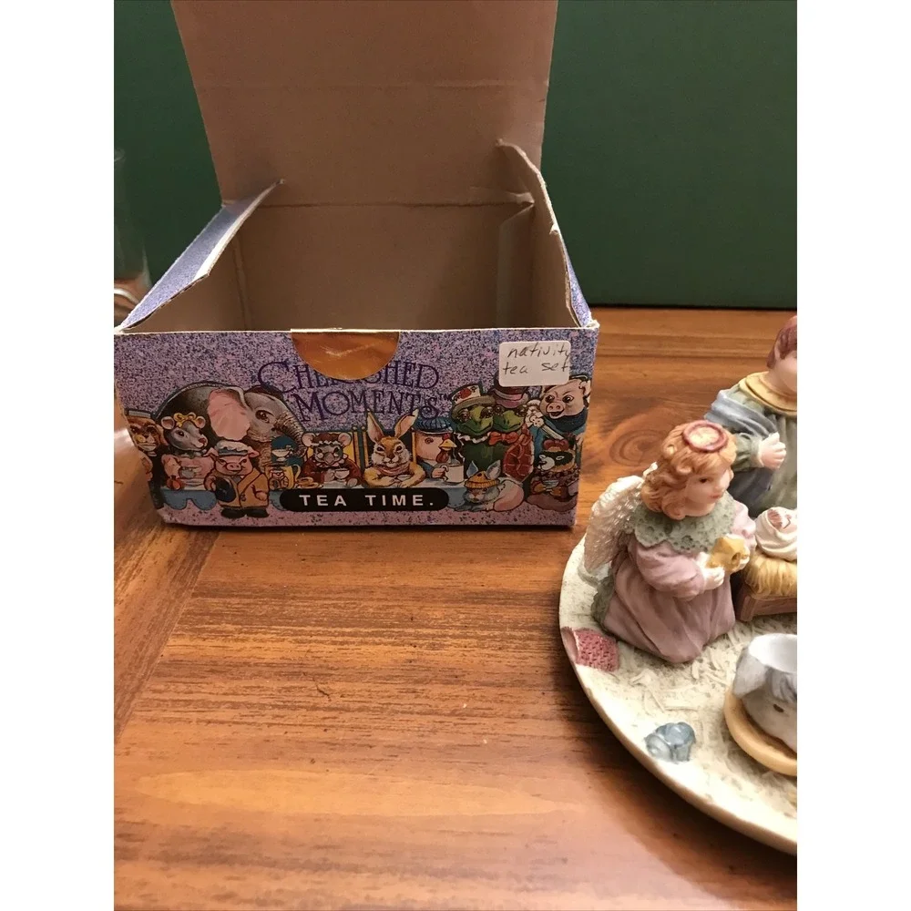 cherished moments 1995‎ Nativity tea time set